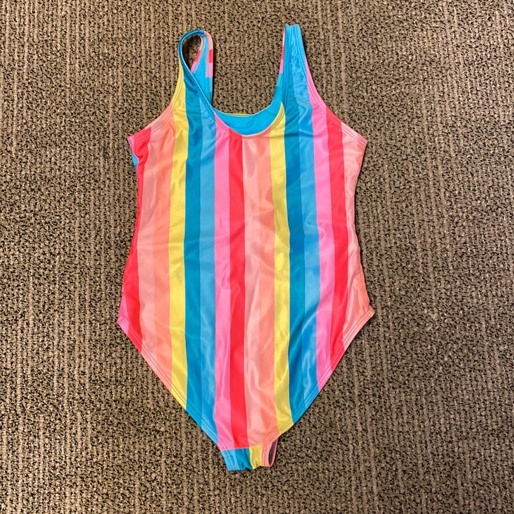 Girls Colorful One Piece Swimsuit
